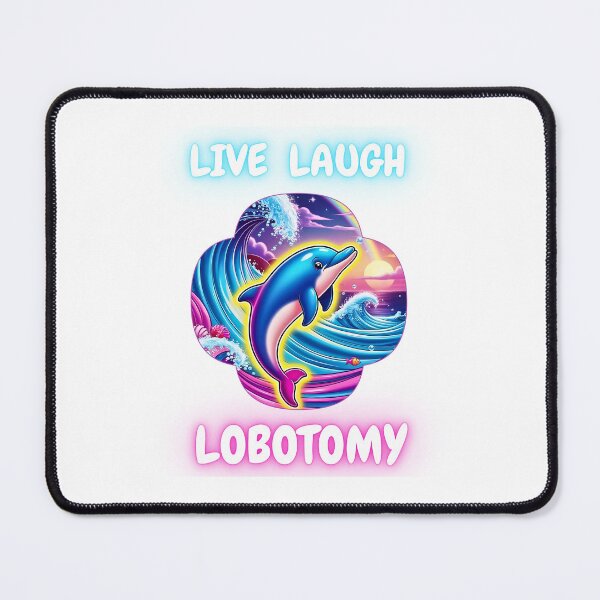 Item preview, Live Laugh Lobotomy – Vaporwave Aesthetic Dolphin Meme Design designed and sold by Dopamine Daydream.