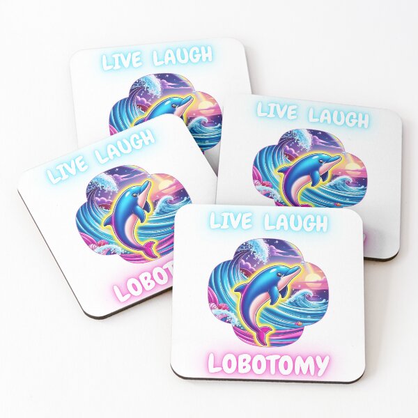 Item preview, Live Laugh Lobotomy – Vaporwave Aesthetic Dolphin Meme Design designed and sold by Dopamine Daydream.