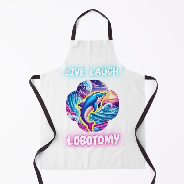 Item preview, Live Laugh Lobotomy – Vaporwave Aesthetic Dolphin Meme Design designed and sold by Dopamine Daydream.