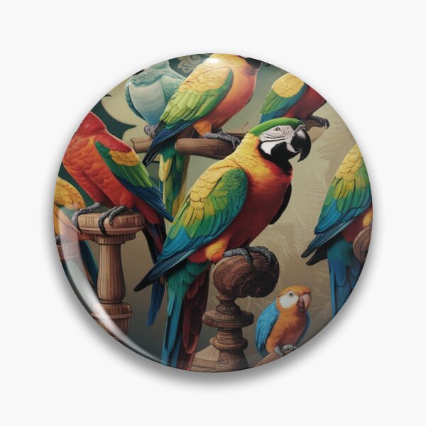 Item preview, Papageien in der Vintage-Kunst designed and sold by Collection de trésors .