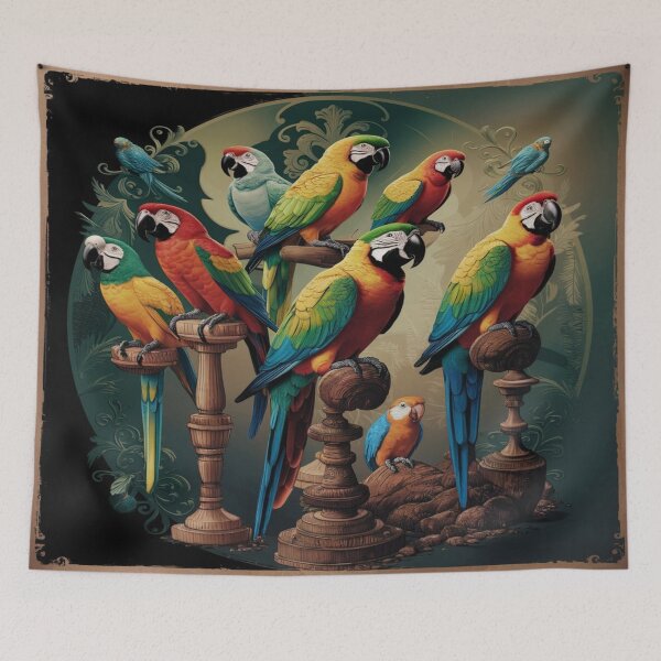 Artikelvorschau, Papageien in der Vintage-Kunst entworfen und verkauft von Collection de trésors .