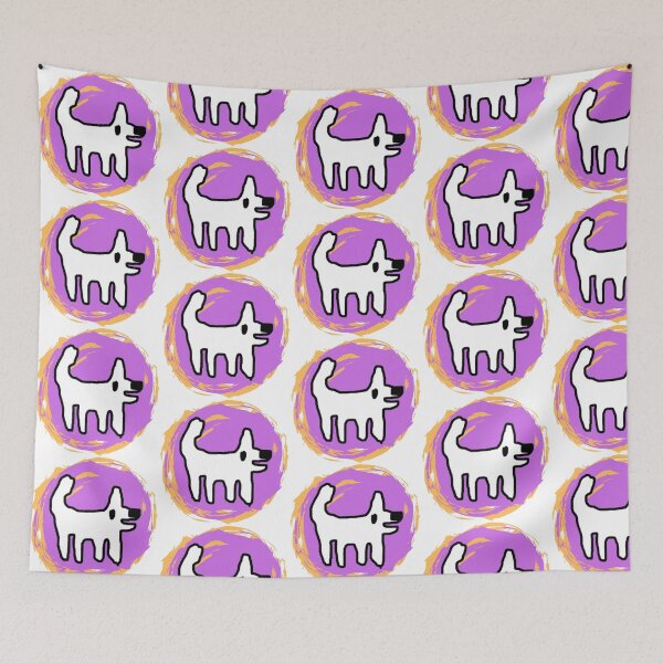 Item preview, Crappy Dog swirly sticker - simple fun designed and sold by TheRubberOnion.