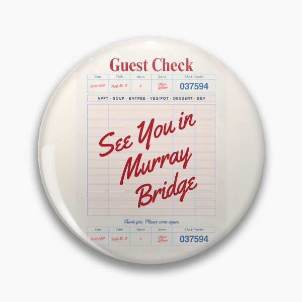 Item preview, See You in Murray Bridge - Vintage Diner Guest Check Travel Print designed and sold by RM-Journey.