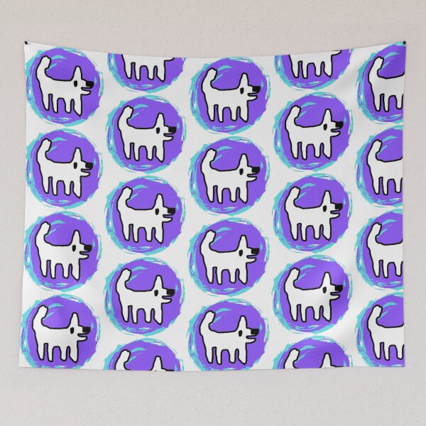 Item preview, Crappy Dog / Happy dog swirly sticker fun designed and sold by TheRubberOnion.