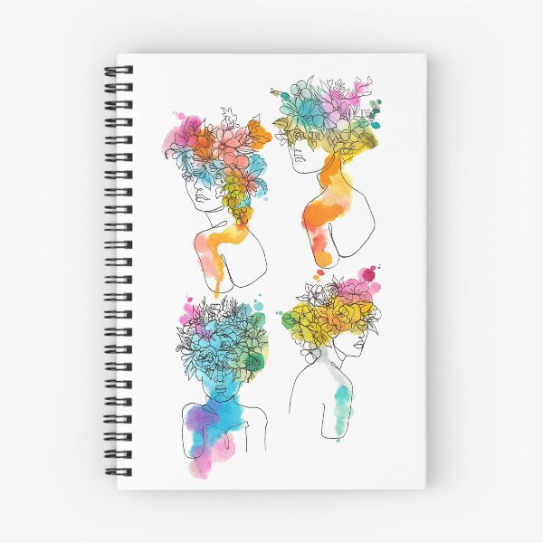 Item preview, Four Floral Women with Busy Beautiful Minds designed and sold by Inky Paige.