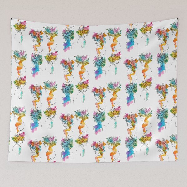 Item preview, Four Floral Women with Busy Beautiful Minds designed and sold by Inky Paige.