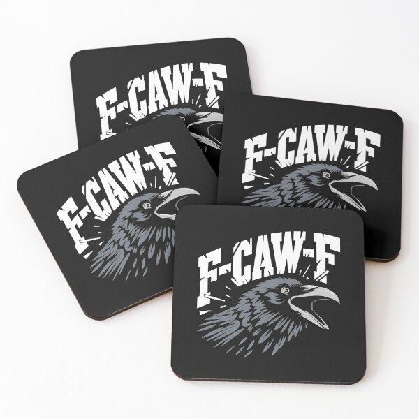 Item preview, F-Caw-F - This is the perfect gift for raven lovers, gothic style enthusiasts, fans of dark humor, and those who appreciate a rebellious aesthetic. designed and sold by ZyziowskyArt.