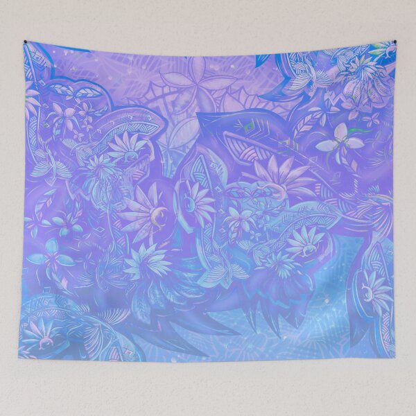 Item preview, Blue Flying Fish Abastract Art Print 3613 designed and sold by sunnthreads.