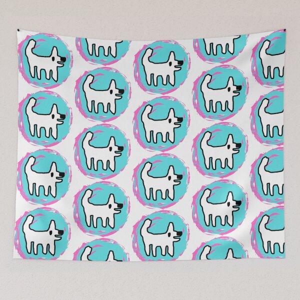 Item preview, Happy dog / Crappy dog - swirly sticker fun designed and sold by TheRubberOnion.