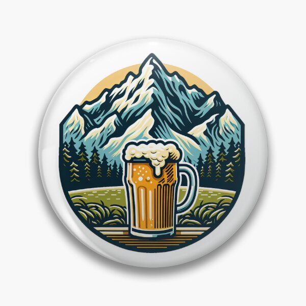 Item preview, mountain peaks beer Alps designed and sold by Slowerblue.