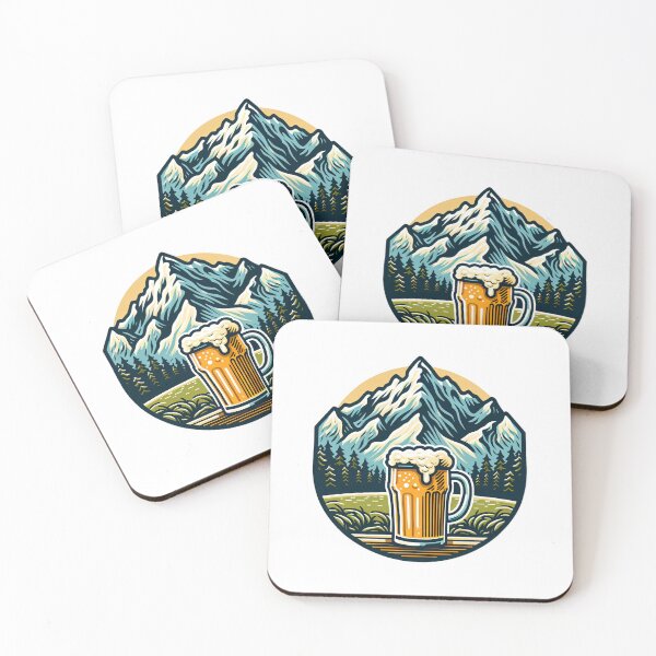 Item preview, mountain peaks beer Alps designed and sold by Slowerblue.