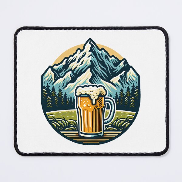 Item preview, mountain peaks beer Alps designed and sold by Slowerblue.