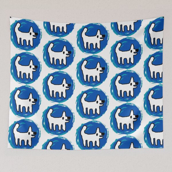 Item preview, Happy dog / Crappy dog - swirly sticker fun designed and sold by TheRubberOnion.