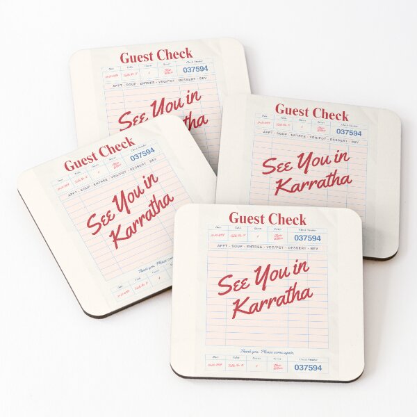 Item preview, See You in Karratha - Vintage Diner Guest Check Travel Print designed and sold by RM-Journey.