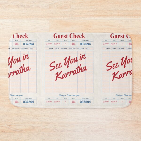 Item preview, See You in Karratha - Vintage Diner Guest Check Travel Print designed and sold by RM-Journey.