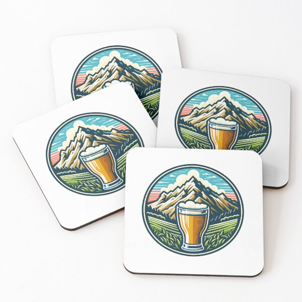 Item preview, mountain peaks beer Alps designed and sold by Slowerblue.
