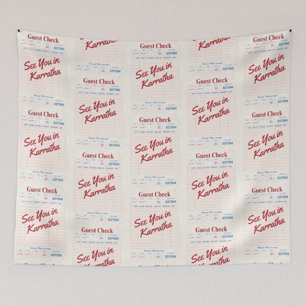Item preview, See You in Karratha - Vintage Diner Guest Check Travel Print designed and sold by RM-Journey.