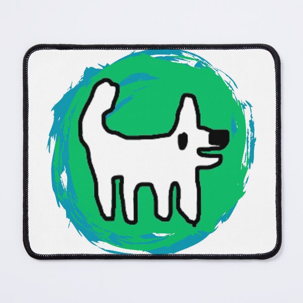 Item preview, Happy dog / Crappy dog - swirly sticker fun designed and sold by TheRubberOnion.