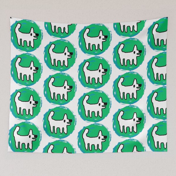 Item preview, Happy dog / Crappy dog - swirly sticker fun designed and sold by TheRubberOnion.