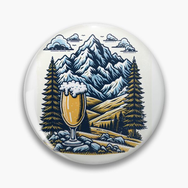 Item preview, mountain peaks beer Alps designed and sold by Slowerblue.