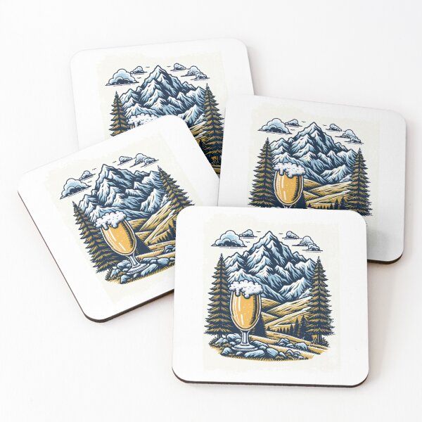 Item preview, mountain peaks beer Alps designed and sold by Slowerblue.