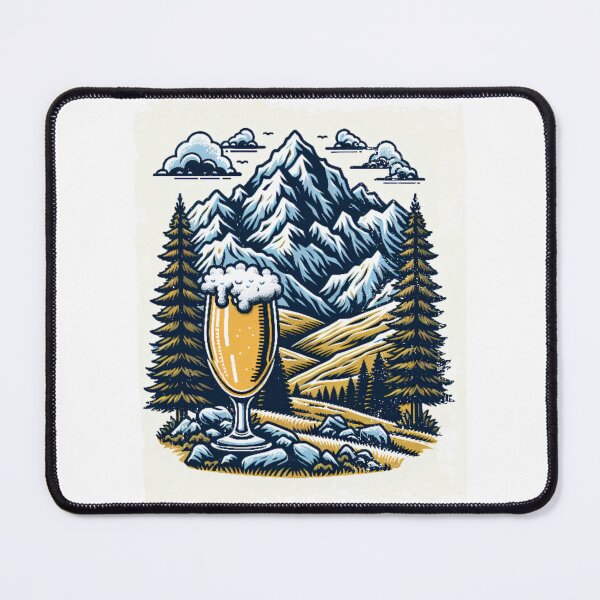 Item preview, mountain peaks beer Alps designed and sold by Slowerblue.