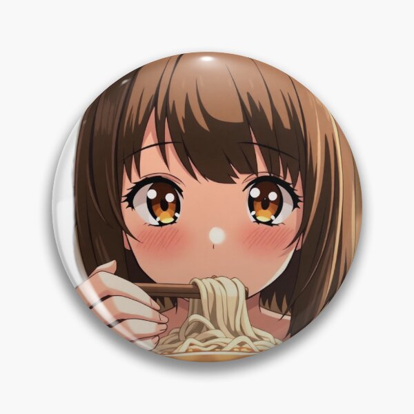 Item preview, Anime Girl Eating Ramen stickers, magnets and merch designed and sold by clip-merch.