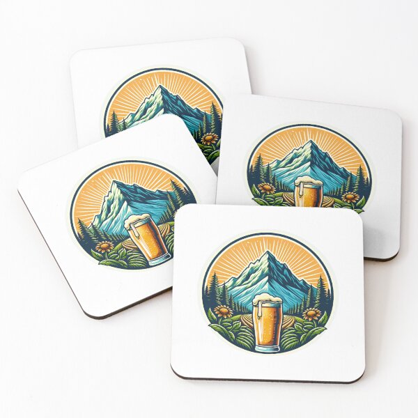 Item preview, mountain peaks beer Alps designed and sold by Slowerblue.