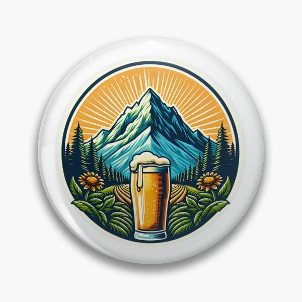 Item preview, mountain peaks beer Alps designed and sold by Slowerblue.