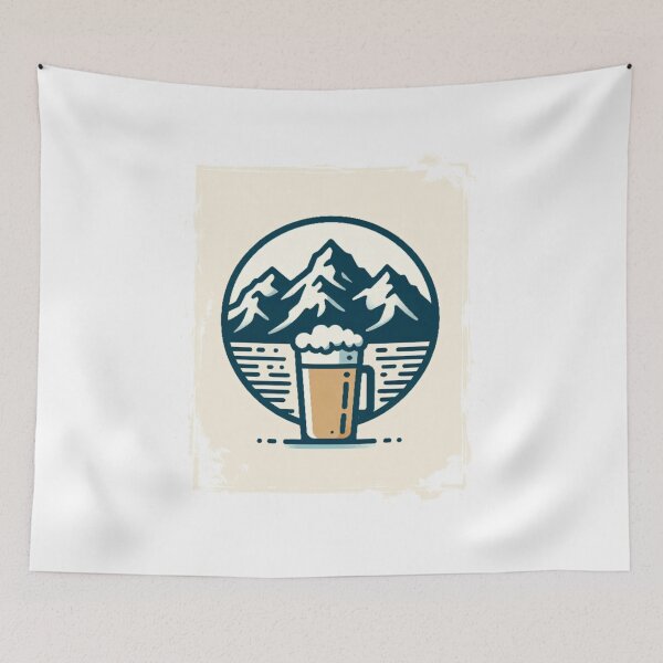 Item preview, mountain peaks beer Alps designed and sold by Slowerblue.
