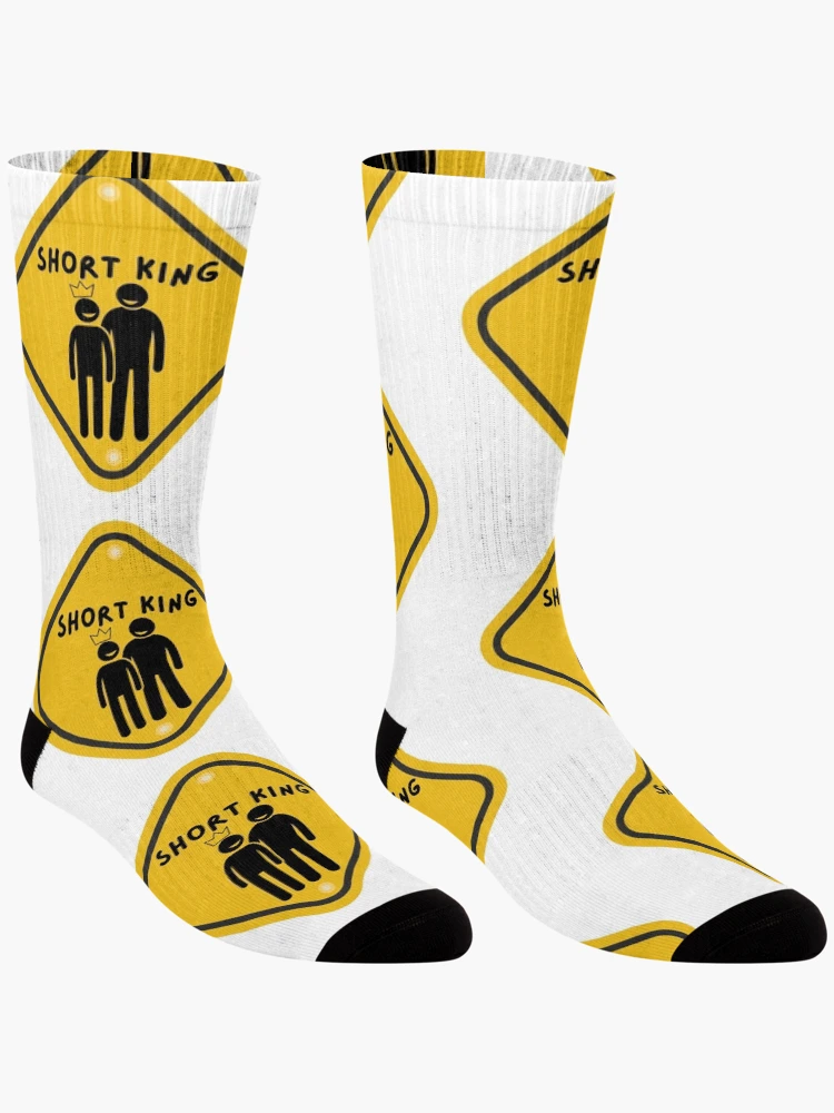 Thumbnail 3 of 5, Socks, Caution: Short King designed and sold by PlumTreeDesign.