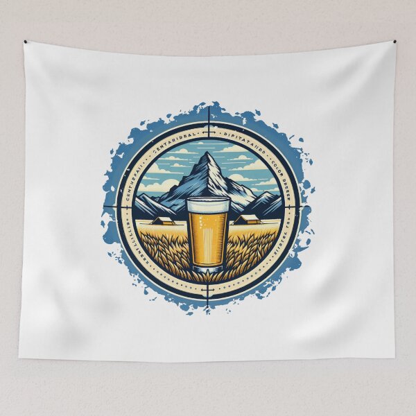 Item preview, mountain peaks beer Alps designed and sold by Slowerblue.