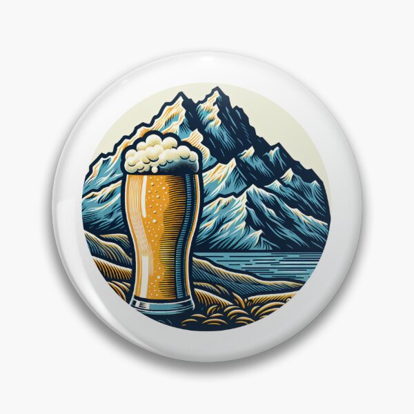 Item preview, mountain peaks beer Alps designed and sold by Slowerblue.