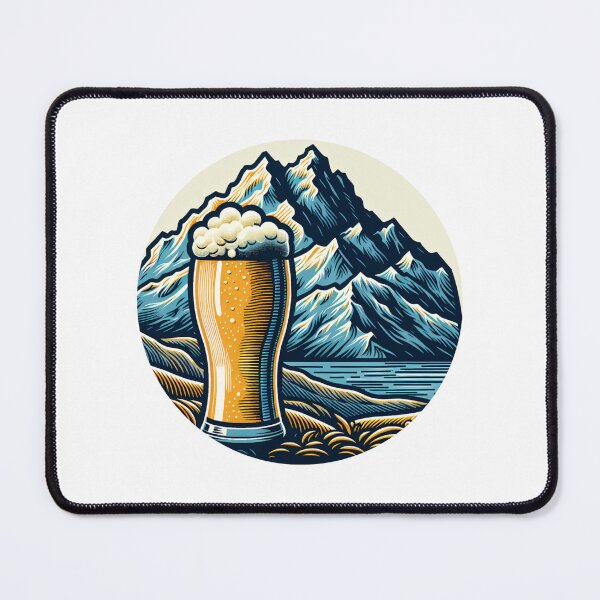 Item preview, mountain peaks beer Alps designed and sold by Slowerblue.