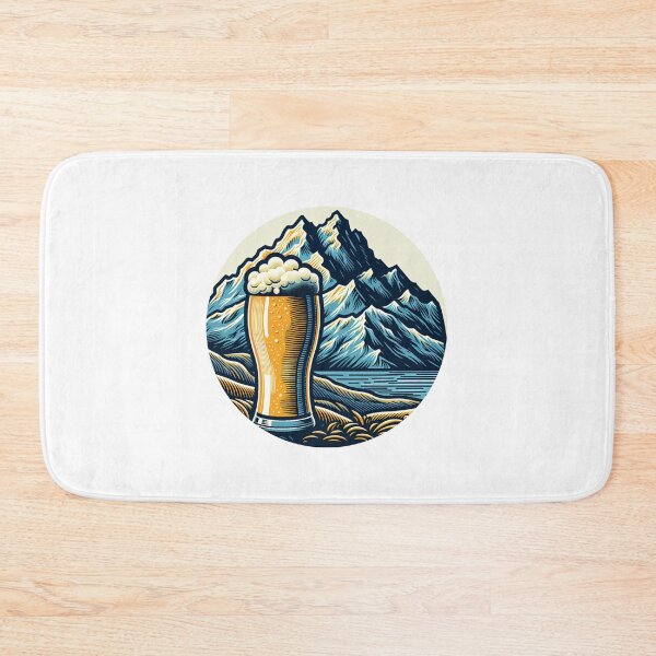 Item preview, mountain peaks beer Alps designed and sold by Slowerblue.