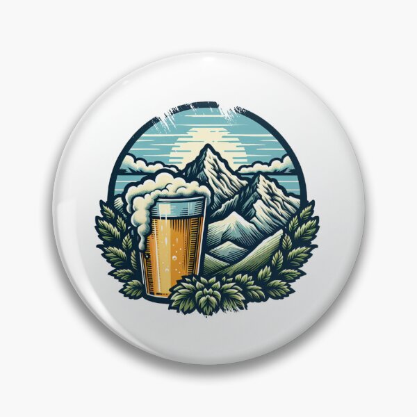Item preview, mountain peaks beer Alps designed and sold by Slowerblue.
