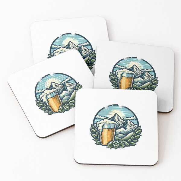 Item preview, mountain peaks beer Alps designed and sold by Slowerblue.