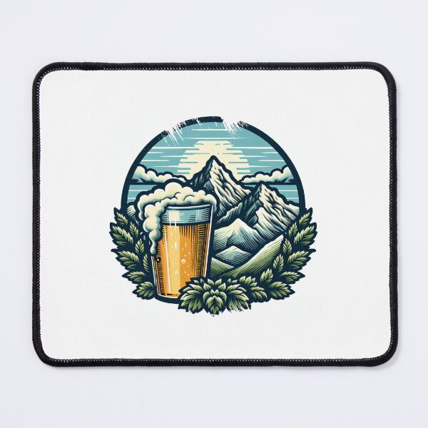 Item preview, mountain peaks beer Alps designed and sold by Slowerblue.