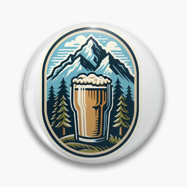 Item preview, mountain peaks beer Alps designed and sold by Slowerblue.