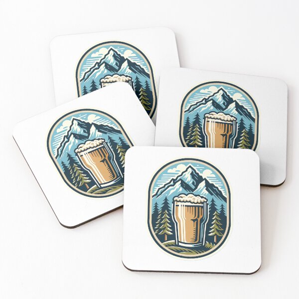 Item preview, mountain peaks beer Alps designed and sold by Slowerblue.