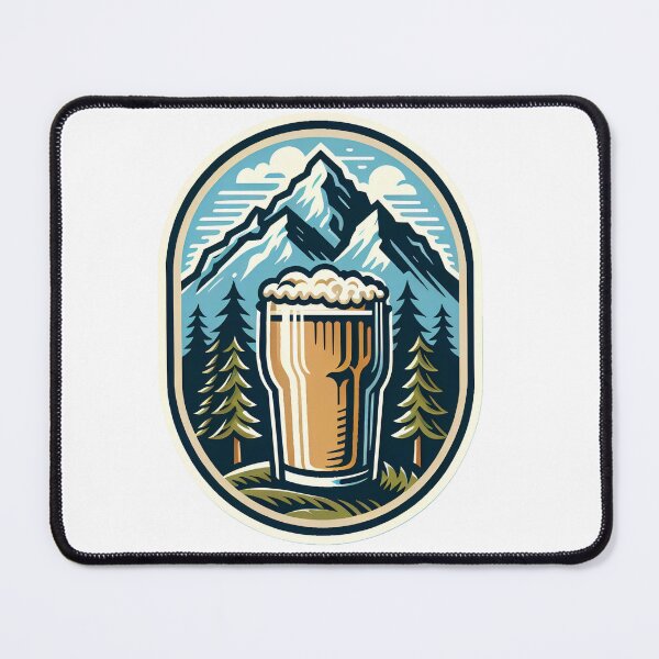 Item preview, mountain peaks beer Alps designed and sold by Slowerblue.