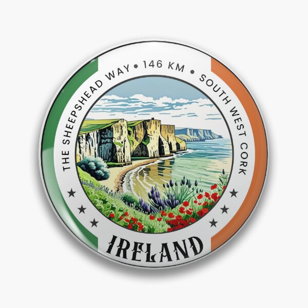 Item preview, THE SHEEP HEADS WAY-SOUTH WEST CORK-IRELAND, sticker , shirt and pinbutton designed and sold by designkb.