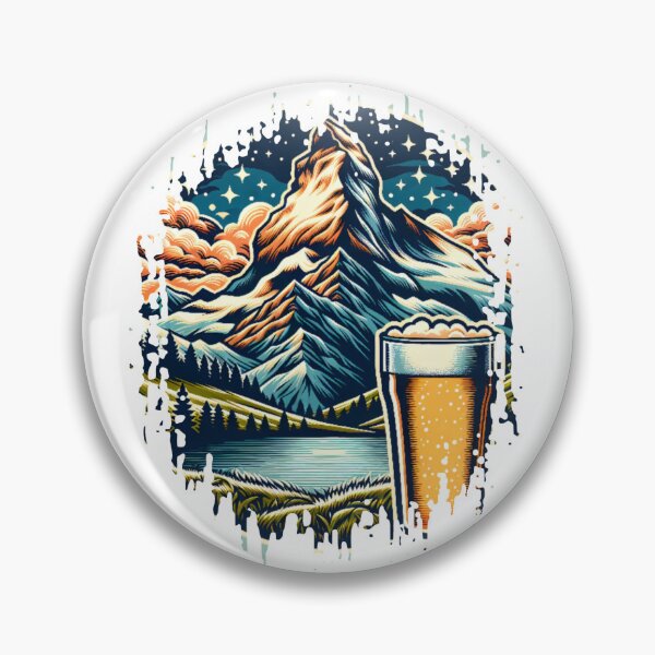 Item preview, mountain peaks beer Alps designed and sold by Slowerblue.