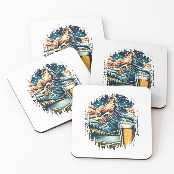 Item preview, mountain peaks beer Alps designed and sold by Slowerblue.