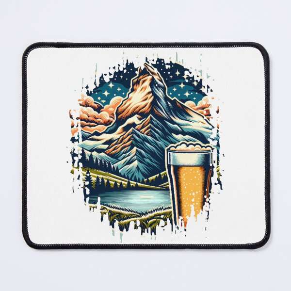 Item preview, mountain peaks beer Alps designed and sold by Slowerblue.