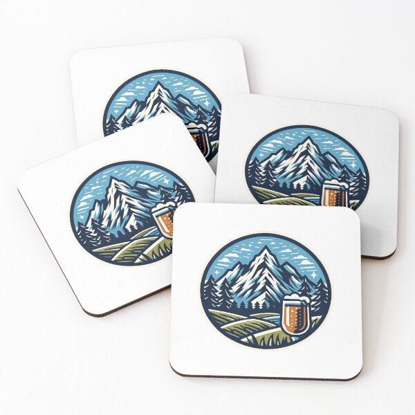 Item preview, mountain peaks beer Alps designed and sold by Slowerblue.