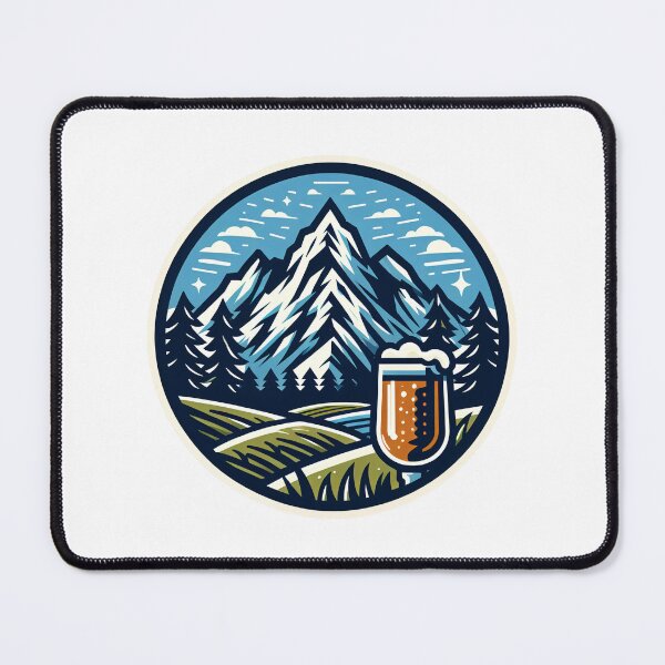 Item preview, mountain peaks beer Alps designed and sold by Slowerblue.