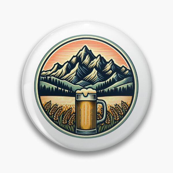 Item preview, mountain peaks beer Alps designed and sold by Slowerblue.