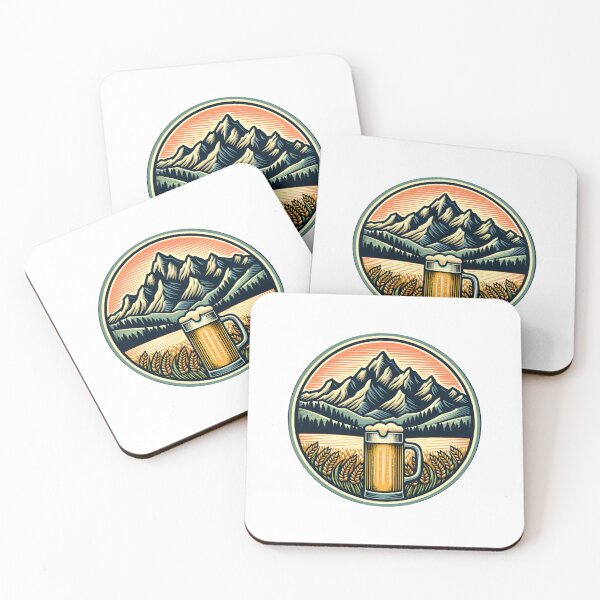 Item preview, mountain peaks beer Alps designed and sold by Slowerblue.