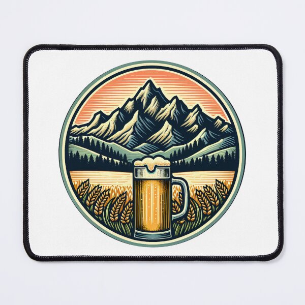 Item preview, mountain peaks beer Alps designed and sold by Slowerblue.